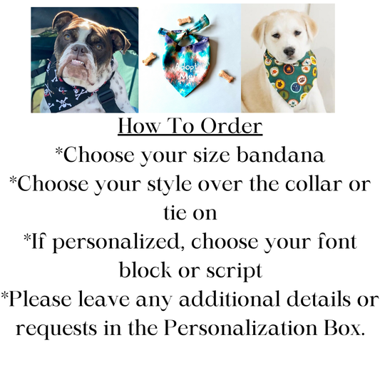 Retro Flower Dog Bandana