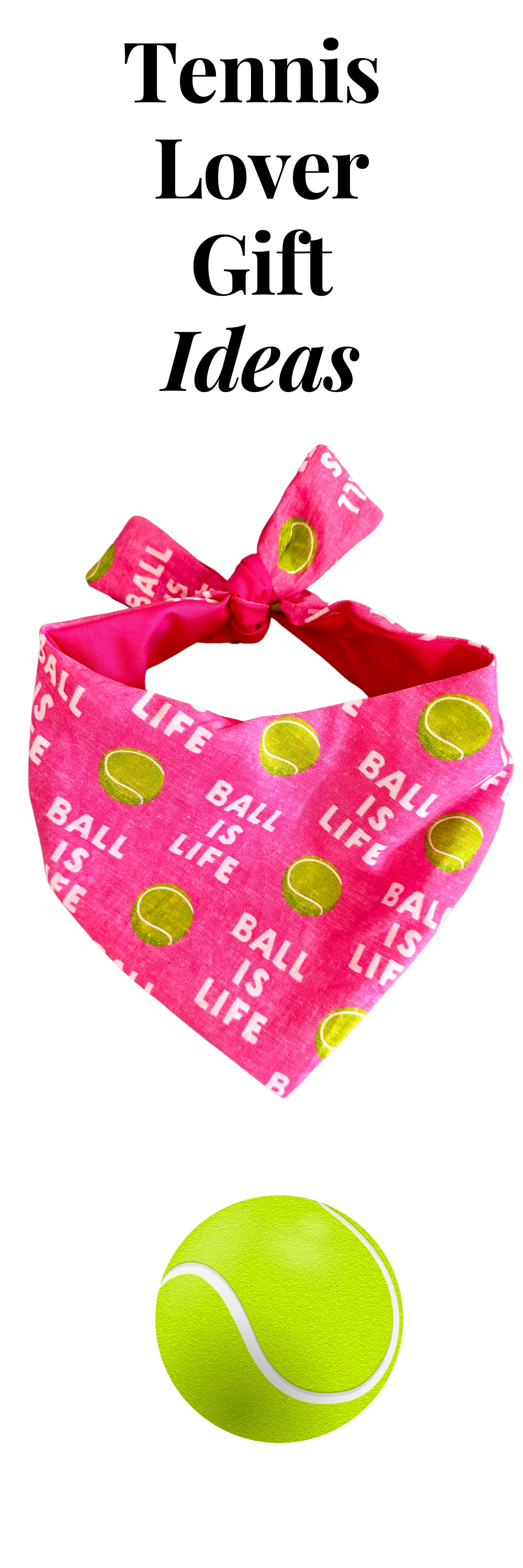 Pink Ball Is Life Dog Bandana