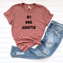 Load image into Gallery viewer, Dog Auntie T-Shirt Perfect Gift for Dog Lovers Unique Pet Lover Tee Women Best Dog Aunt Ever Casual Shirt Funny Puppy Aunt T Apparel Idea
