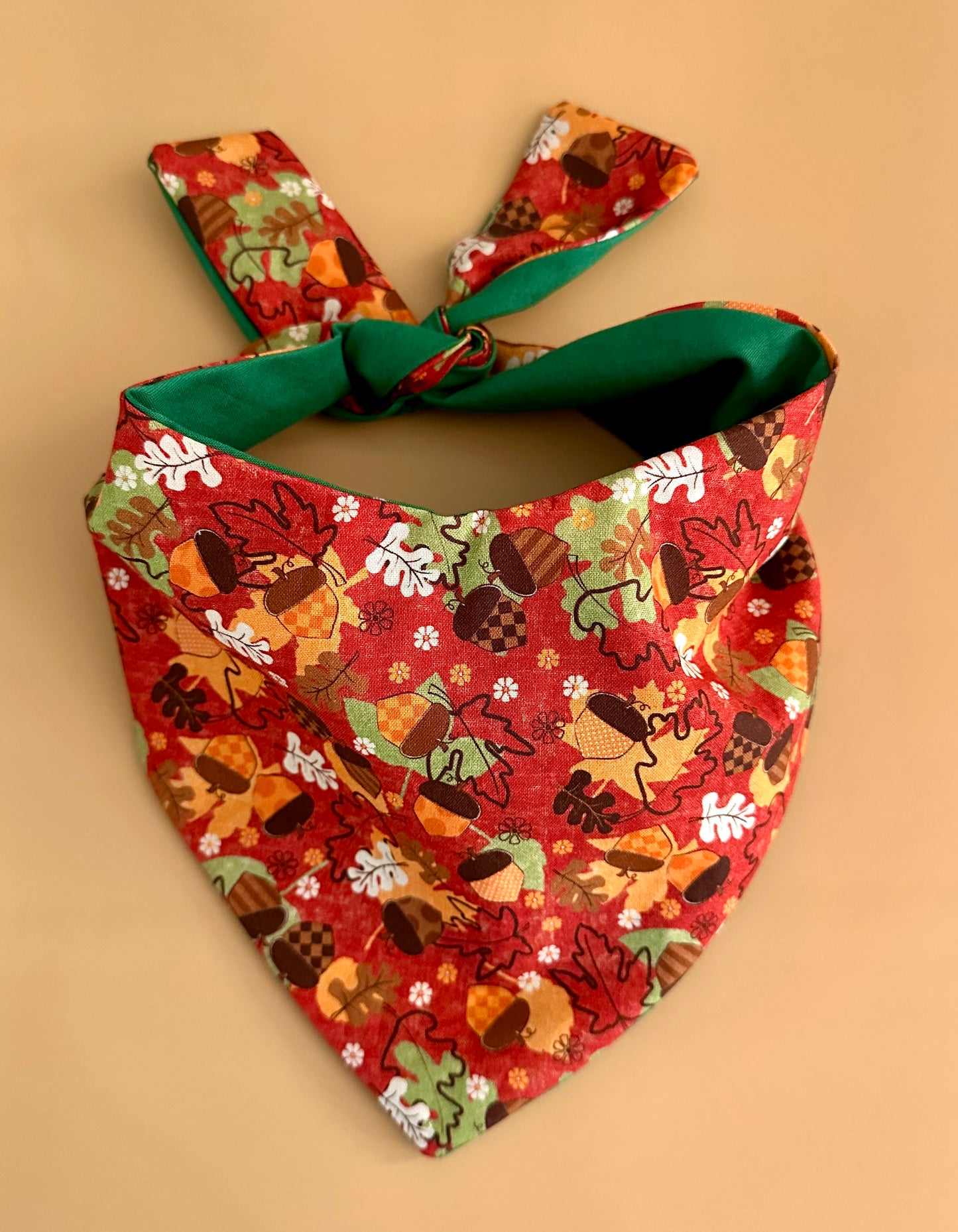 Fall Dog Bandana Personalized Pet Scarf Autumn Plaid Dog Accessory Custom Puppy Outfit Gift Idea for New Dog Mom Thanksgiving Dog Wear