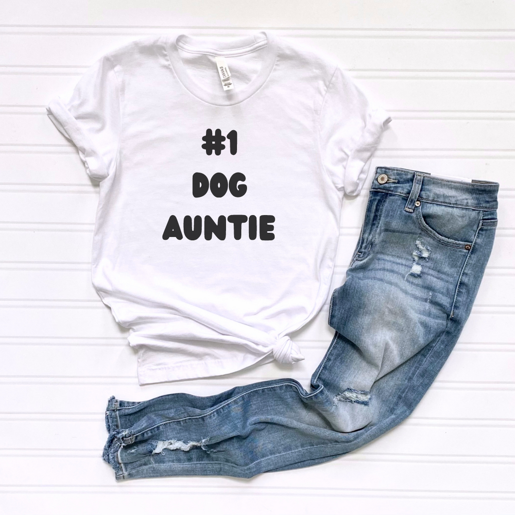 Dog Auntie T-Shirt Perfect Gift for Dog Lovers Unique Pet Lover Tee Women Best Dog Aunt Ever Casual Shirt Funny Puppy Aunt T Apparel Idea