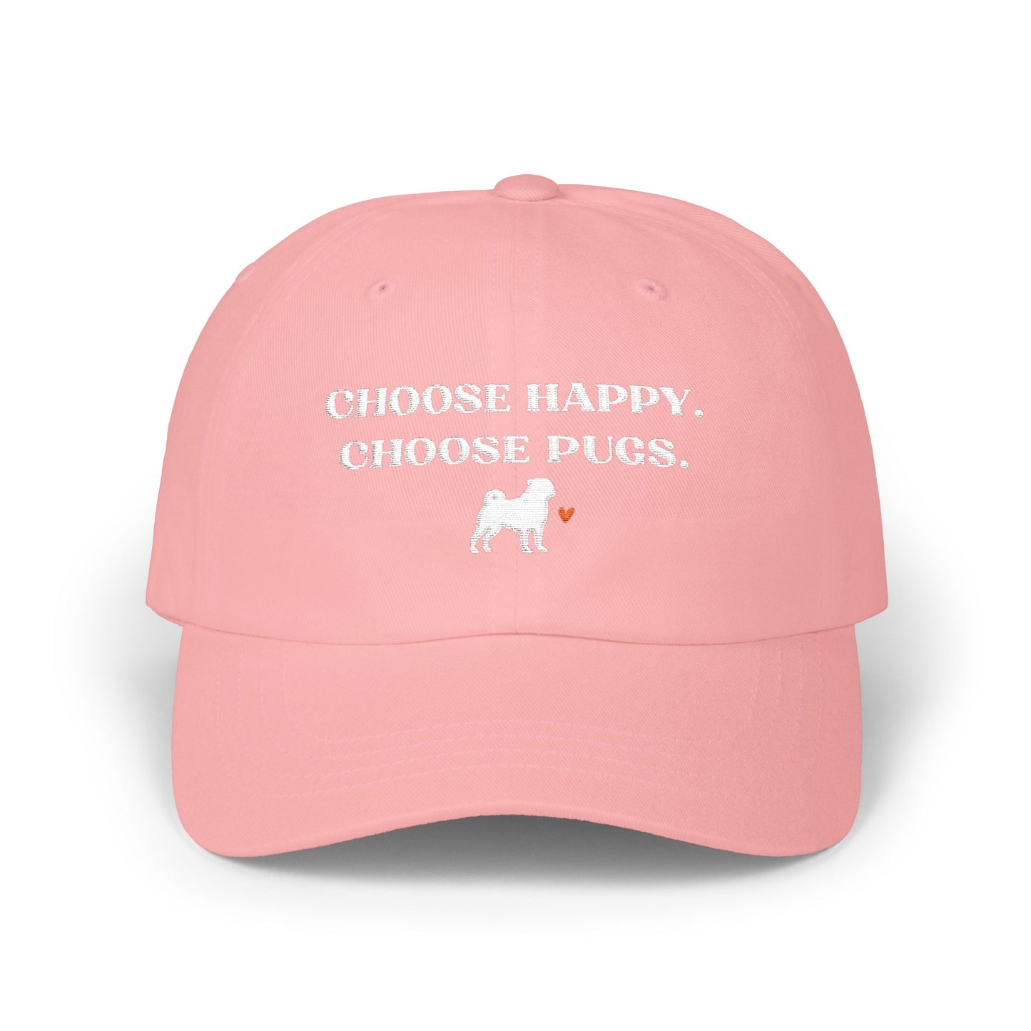 Pug Mom Hat Dog Lover Baseball Cap Mental Health Apparel Gift Idea For Pet Owner Dog Breed Accessory New Puppy Mom Heart Design