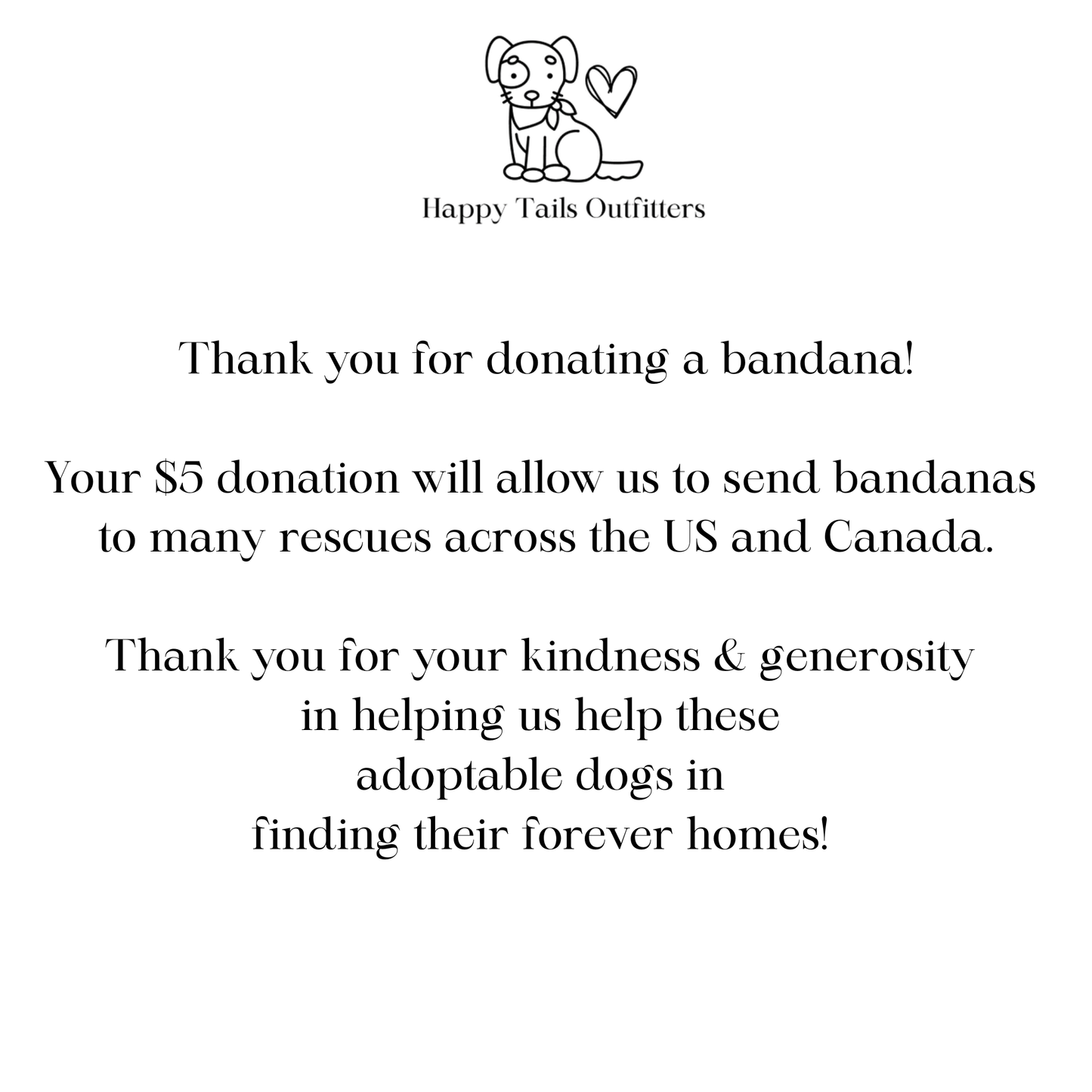 Sponsor A Rescue Dog Bandana 🐾