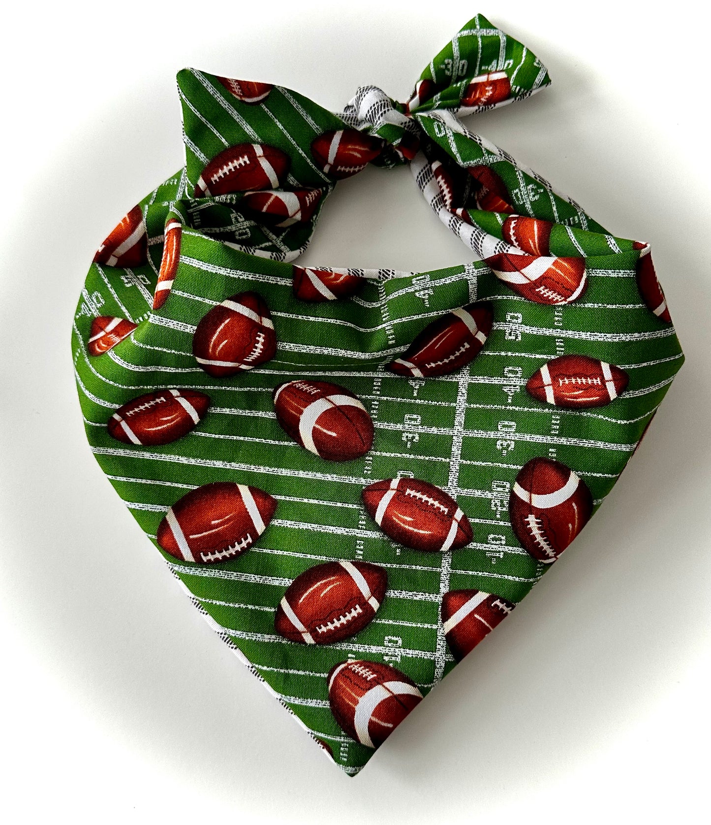 Football Dog Bandana Custom Sports Pet Accessory Customizable Gift For Football Fans Puppy Mascot Photo Shoot Idea Personalized Present
