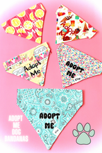 Load image into Gallery viewer, Adopt Me Dog Bandana Bundle For Adoption Event Custom Bulk Dog Scarf Packs Animal Rescues Neckwear Sets Shelter Puppy Foster Pet Mom Gift
