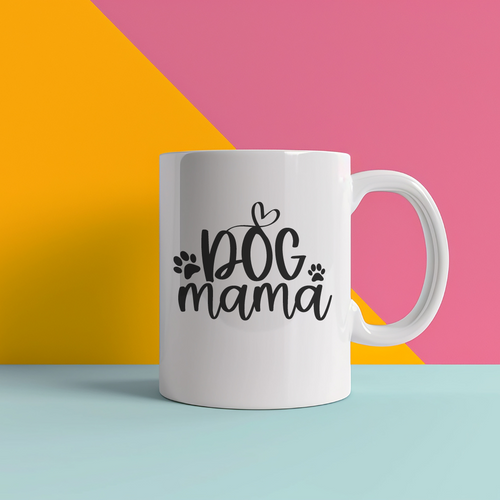 Dog Mama Coffee Mug Gift for Her Mother's Day Gift Trendy Puppy Owner Mom Gift Idea Pet Lover Drinkware For Present New Dog Mom Fur Mama
