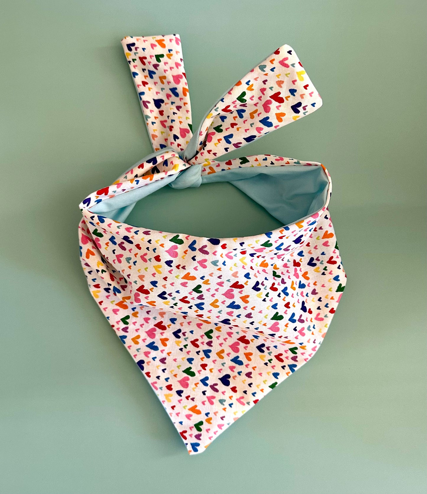 Heart Dog Bandana Pride Month Pet Scarf Love Dog Accessory Rainbow Dog Outfit Custom Dog Bandana Colorful Pet Scarf Bright Puppy Accessory