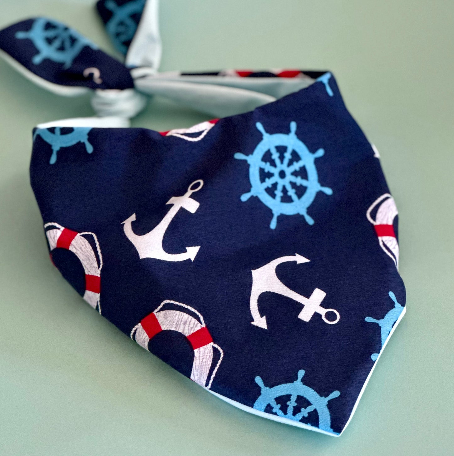 Nautical Dog Bandana Sailboat Pet Scarf Summer Dog Accessory Beach Dog Outfit Puppy Bandana Coastal Dog Accessory Ocean Lover Pet Gift Idea
