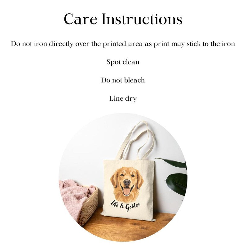 Golden Retriever Canvas Tote Bag