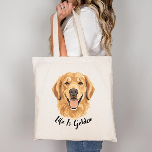 Golden Retriever Canvas Tote Bag