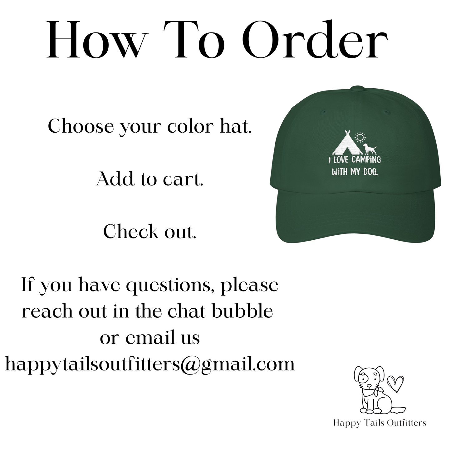 Camping Embroidered Hat