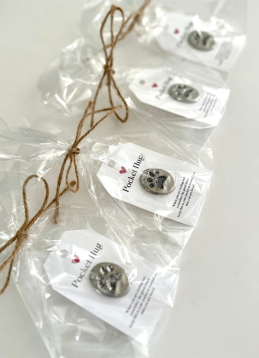 Paw Print Pocket Hug Comforting Keepsake Pet Lover Gift Thoughtful Dog Memorial Idea Pocket-Sized Hug for Dog Owners Dog Mom Gift Idea
