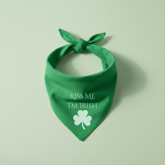Kiss Me I'm Irish Dog Bandana