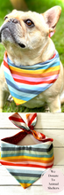 Load image into Gallery viewer, Boho Stripes Dog Bandana Minimalist Dog Scarf for Puppies Stylish Pet Accessory Custom Boho Dog Bandana Unique Dog Lover Gift Idea
