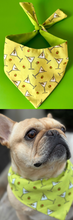 Load image into Gallery viewer, Martini Dog Bandana Cocktail Theme Pet Scarf Handmade Dog Accessories Fun Bandana for Dogs Party Outfit Unique Gift Idea for Dog Lovers
