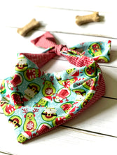 Load image into Gallery viewer, Dog Bandana Avocado Christmas Holiday Festive Pet Scarf Cute Avocado Print Dog Accessory Unique Christmas Dog Outfit Holiday Pet Gift Idea
