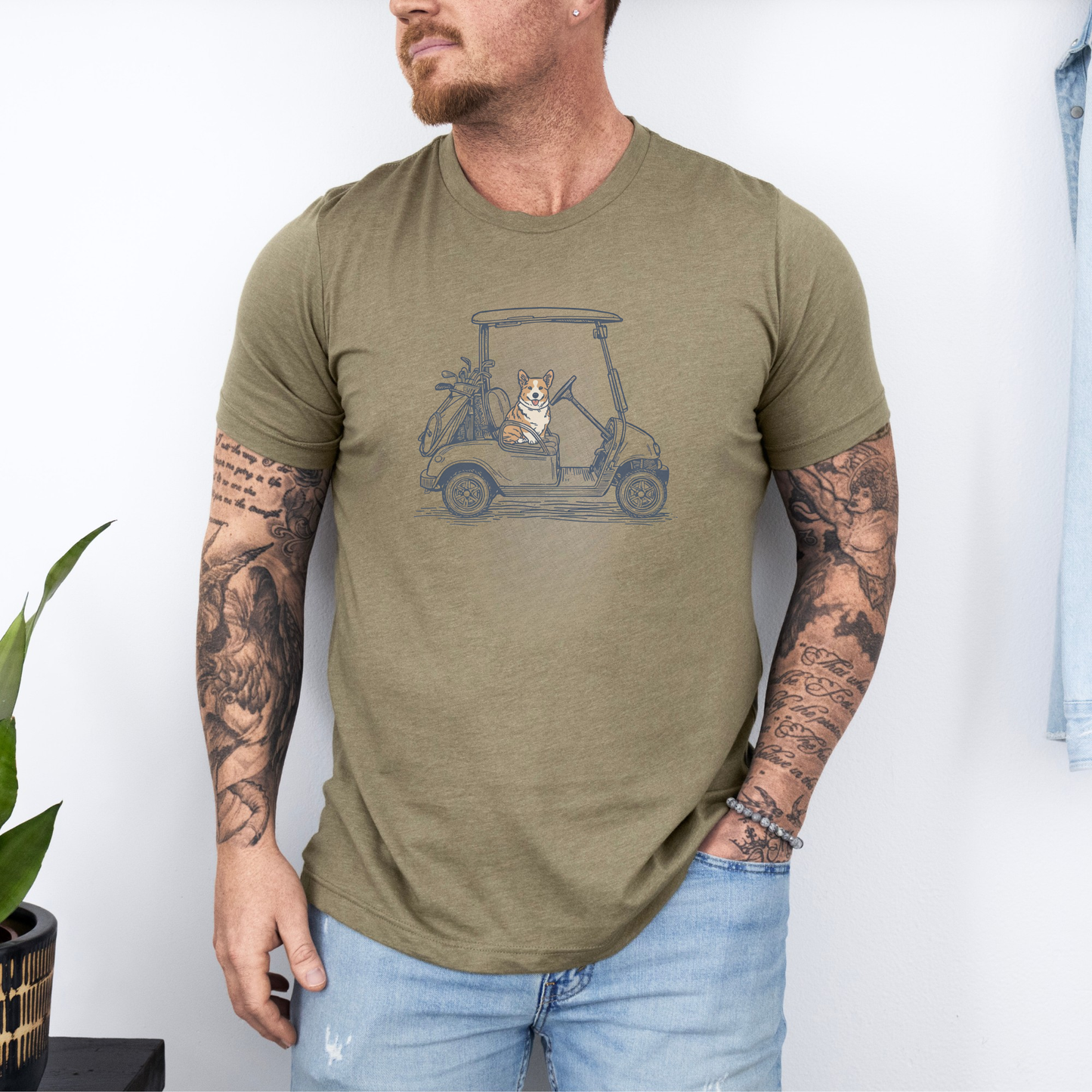 Corgi Dad Golf T-Shirt