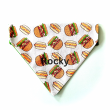 Load image into Gallery viewer, Cheeseburger dog bandana 
