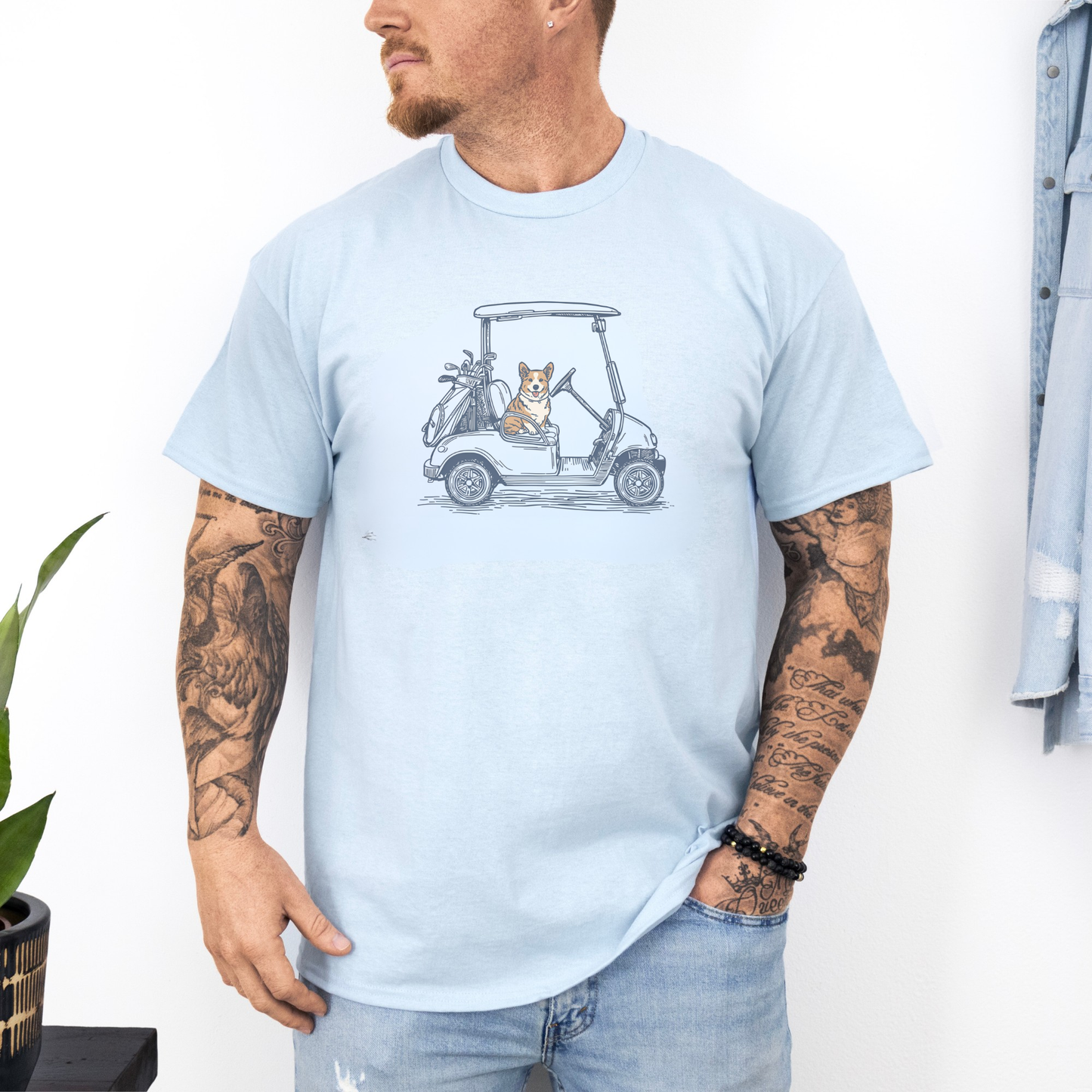 Corgi Dad Golf T-Shirt