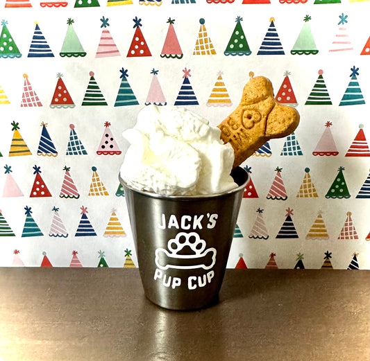 personalized dog cup for whipped cream