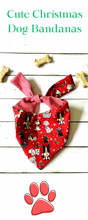 Load image into Gallery viewer, Dog Bandana Christmas Pet Scarf Festive Dog Accessories Holiday Dog Outfit Cute Christmas Pet Bandana Winter Holiday Pet Scarf Photo Shoot
