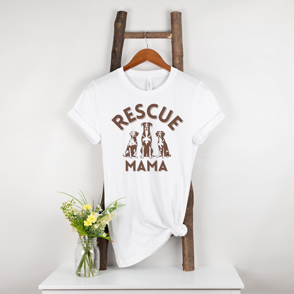 Rescue Dog Mom T Shirt Animal Advocate Tee Animal Shelter Volunteer T-Shirt Foster Dog Mom Apparel  Animal Adoption Event Fundraising Idea