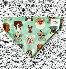 Load image into Gallery viewer, Funny Dog Bandana Sunglasses Print Stylish Pet Accessories Unique Dog Scarf Trendy Puppy Neckwear Dog Lover Gift Idea Spring Pet Fashion

