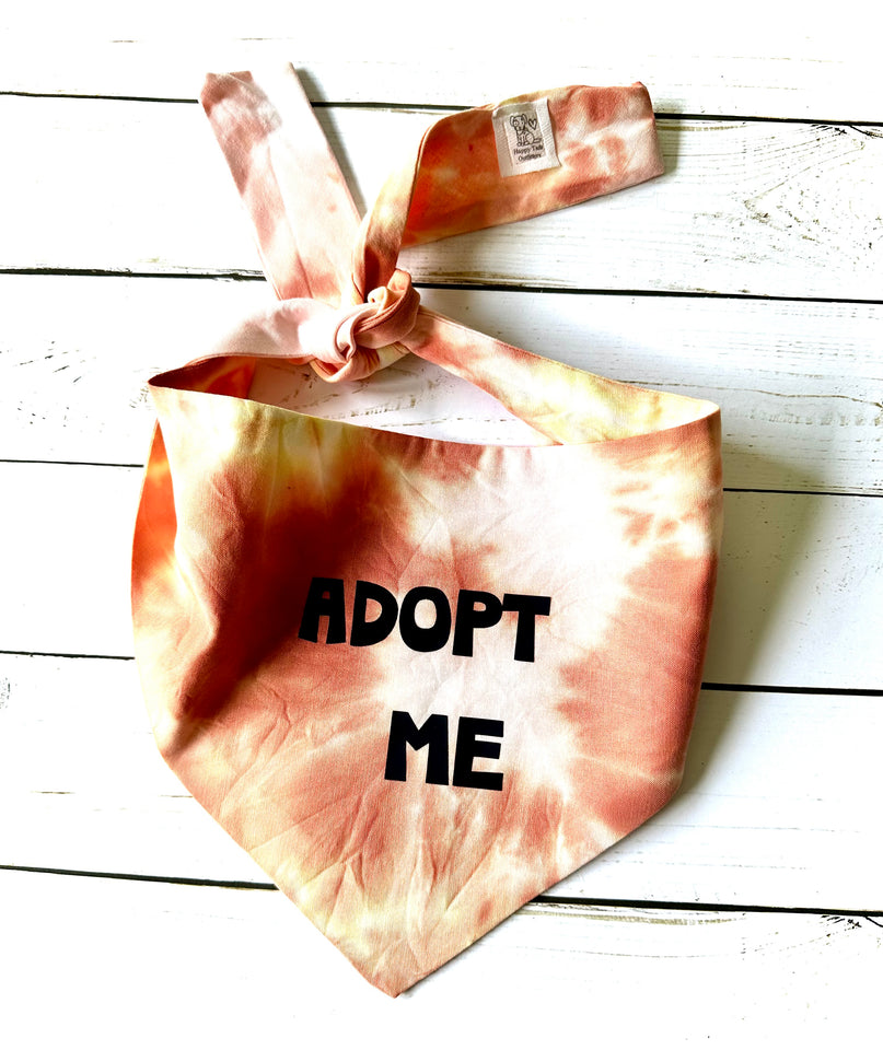 One Of A Kind Dog Bandana Custom Tie Dye Pet Scarf For Adoption Event Ideas Unique Dog Accessories For Social Media Adoptable Dog Rescue