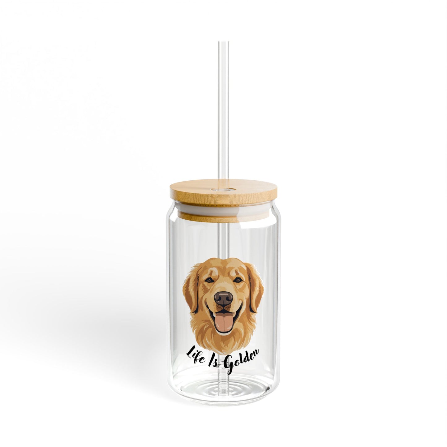 Golden Retriever Glass Tumbler