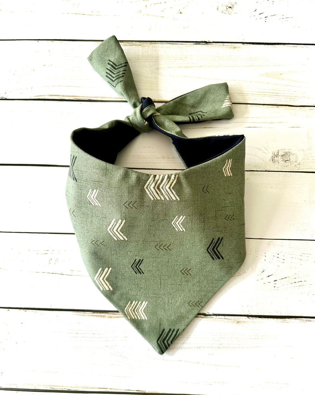 Arrow Green Dog Bandana Personalized Simple Dog Scarf Stylish Boho Unique Puppy Accessory Custom Unique Gift Idea for Modern Dog Lovers