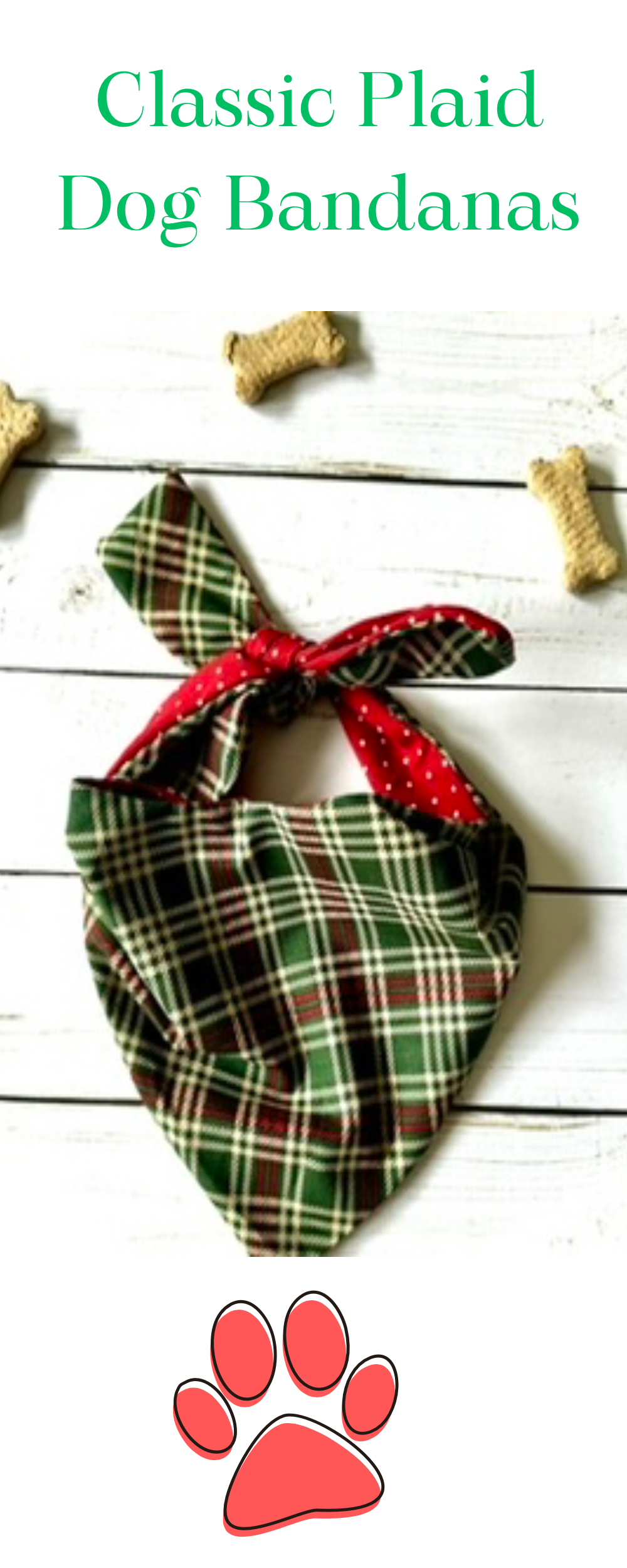 Plaid Dog Bandana Winter Collection
