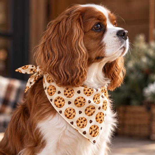 Chocolate Chip Cookie Dog Bandana