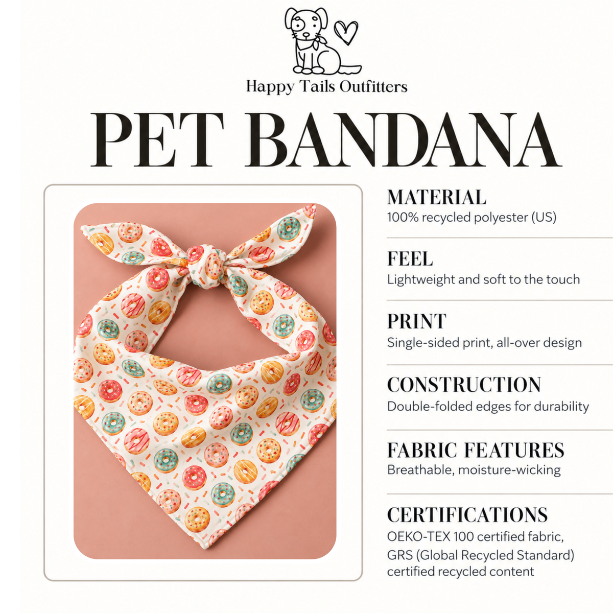 Donut Dog Bandana
