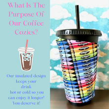 Load image into Gallery viewer, Colored Pencils Coffee Cozy
