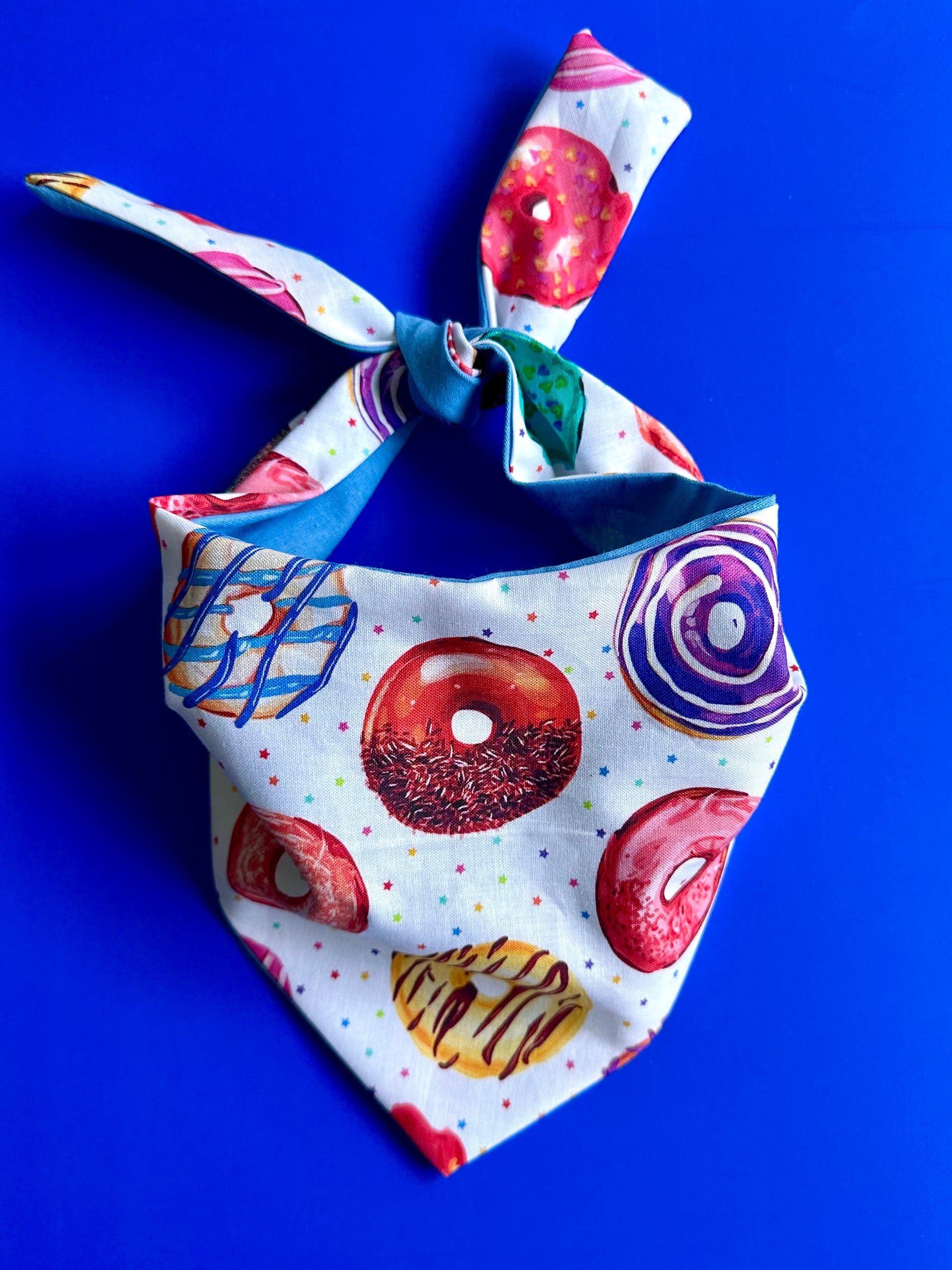 Custom Dog Bandana Personalized Birthday Donut Pet Scarf Gift Idea For New Puppy