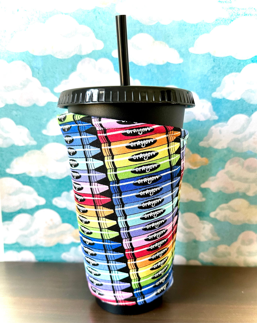 Coffee Cozy Crayon Theme For Teacher Appreciation Gift Educator Insulated Drink Koozie For Iced Coffee Beverage Holder For Cold Drinks Idea