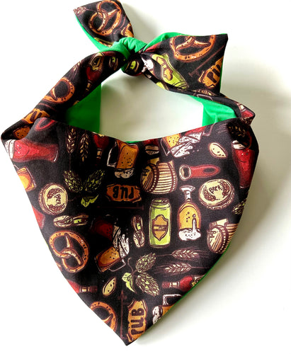 Beer Dog Bandana IPA Lover Alcohol Pet Neckwear Puppy Scarf Gift for Beer Enthusiasts Handmade Brewery-Themed Doggie Accessories Craft Brew