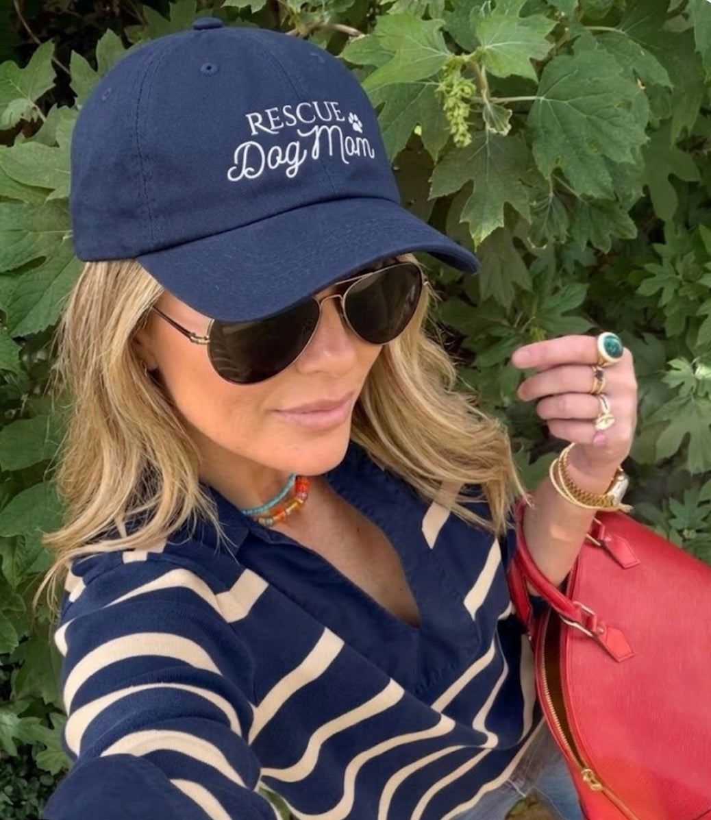 Rescue Dog Mom Embroidered Hat