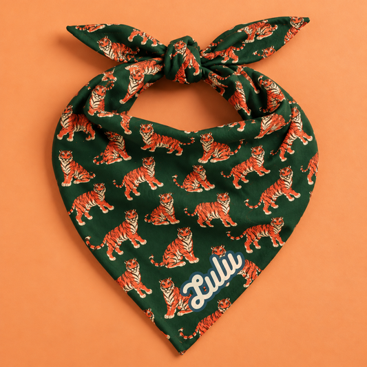 custom tiger trendy dog bandana