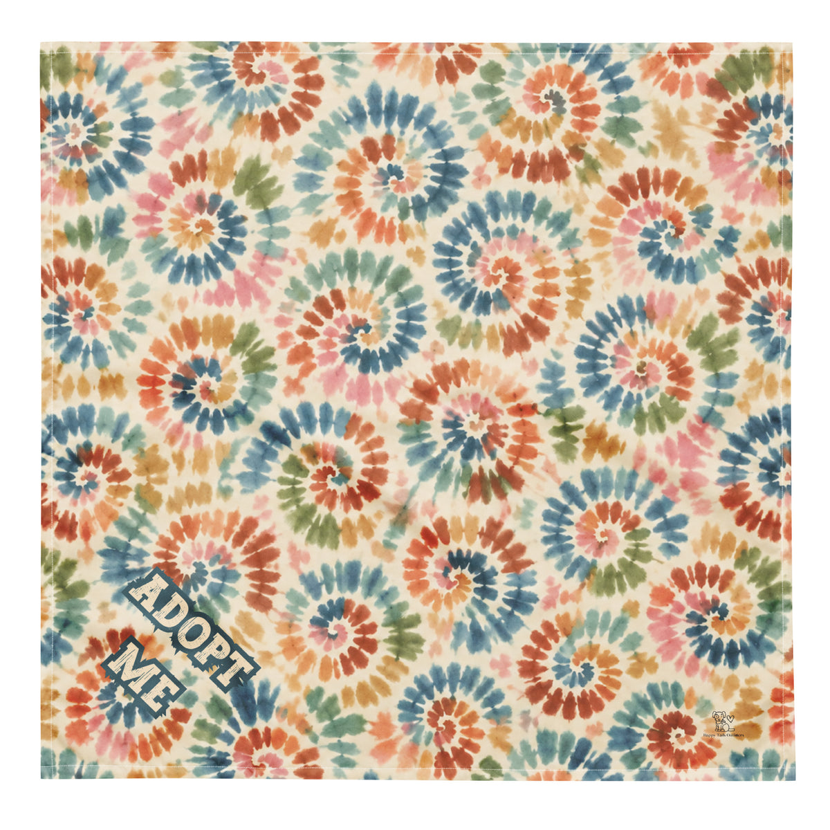 Adopt Me Tie Dye Print Dog Bandana