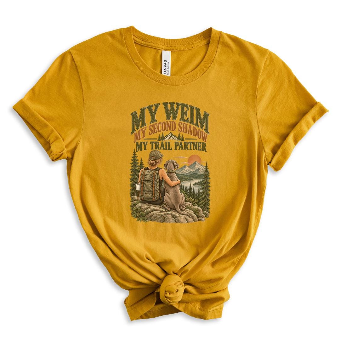 Weimaraner Hiking Shirt Dog Mom Gift Mountain Trail Tee Outdoor Adventure Apparel Weim Owner