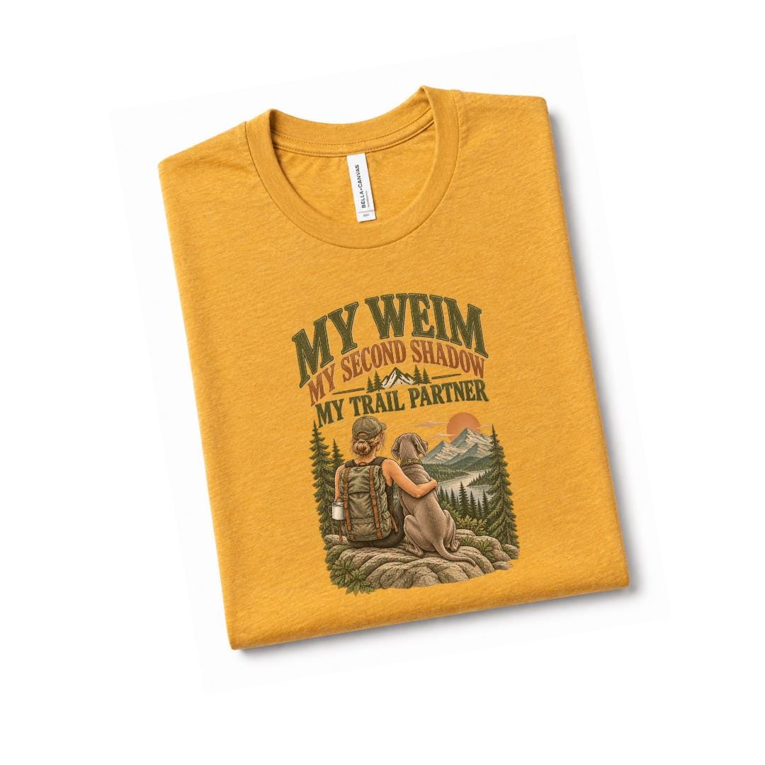 Weimaraner Hiking Shirt Dog Mom Gift Mountain Trail Tee Outdoor Adventure Apparel Weim Owner