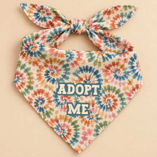 tie dye adopt me dog bandana